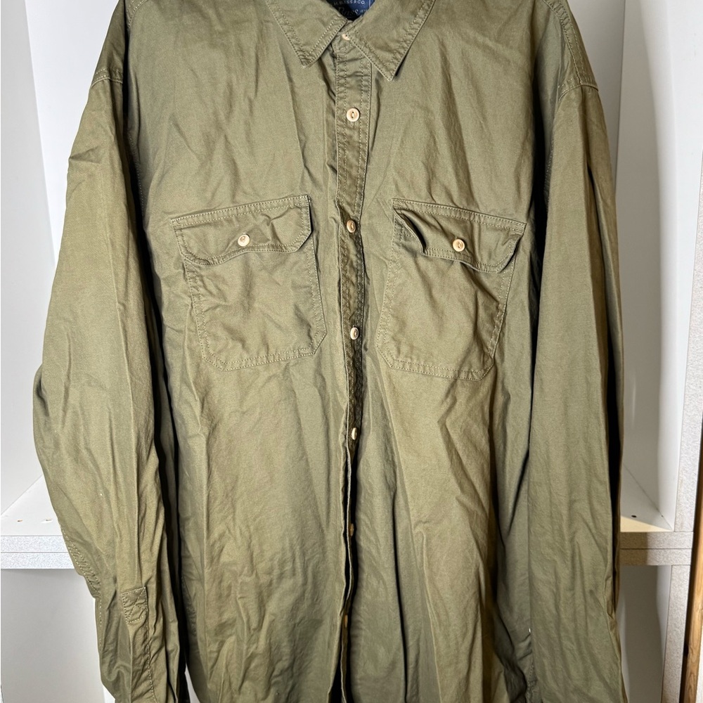 Bass Olive Green shirt.